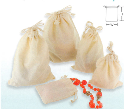 Bolsa multiusos de algodón con cordón