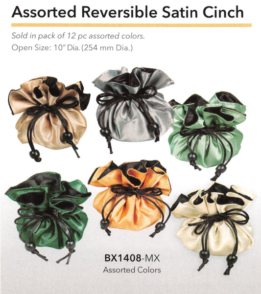 10" Assorted Reversible Satin Cinch