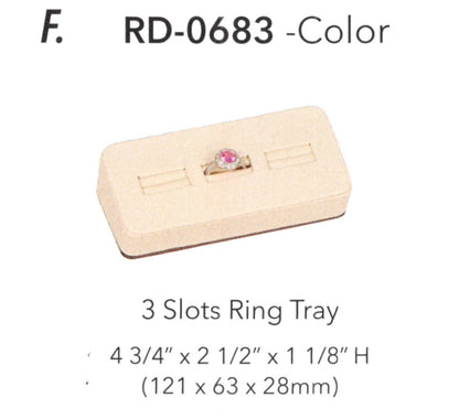 RING (3-SLOT) - beige w/steel brwn trim - SET68