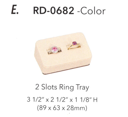 RING (2-SLOT) - beige w/steel brwn trim - SET68