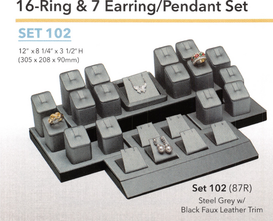 16 Ring & 7 Earring-Pendant Set
