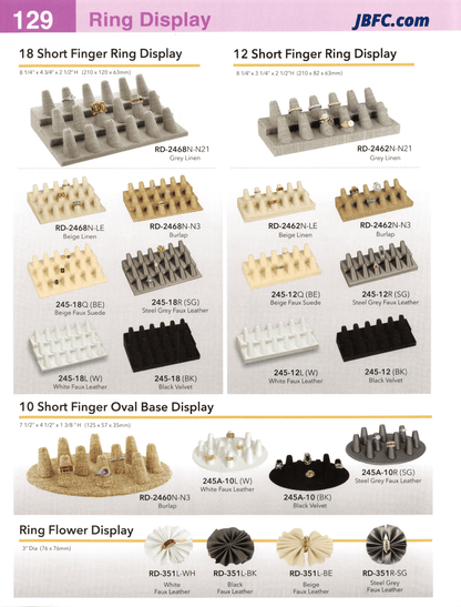 12-Short Finger Ring Display