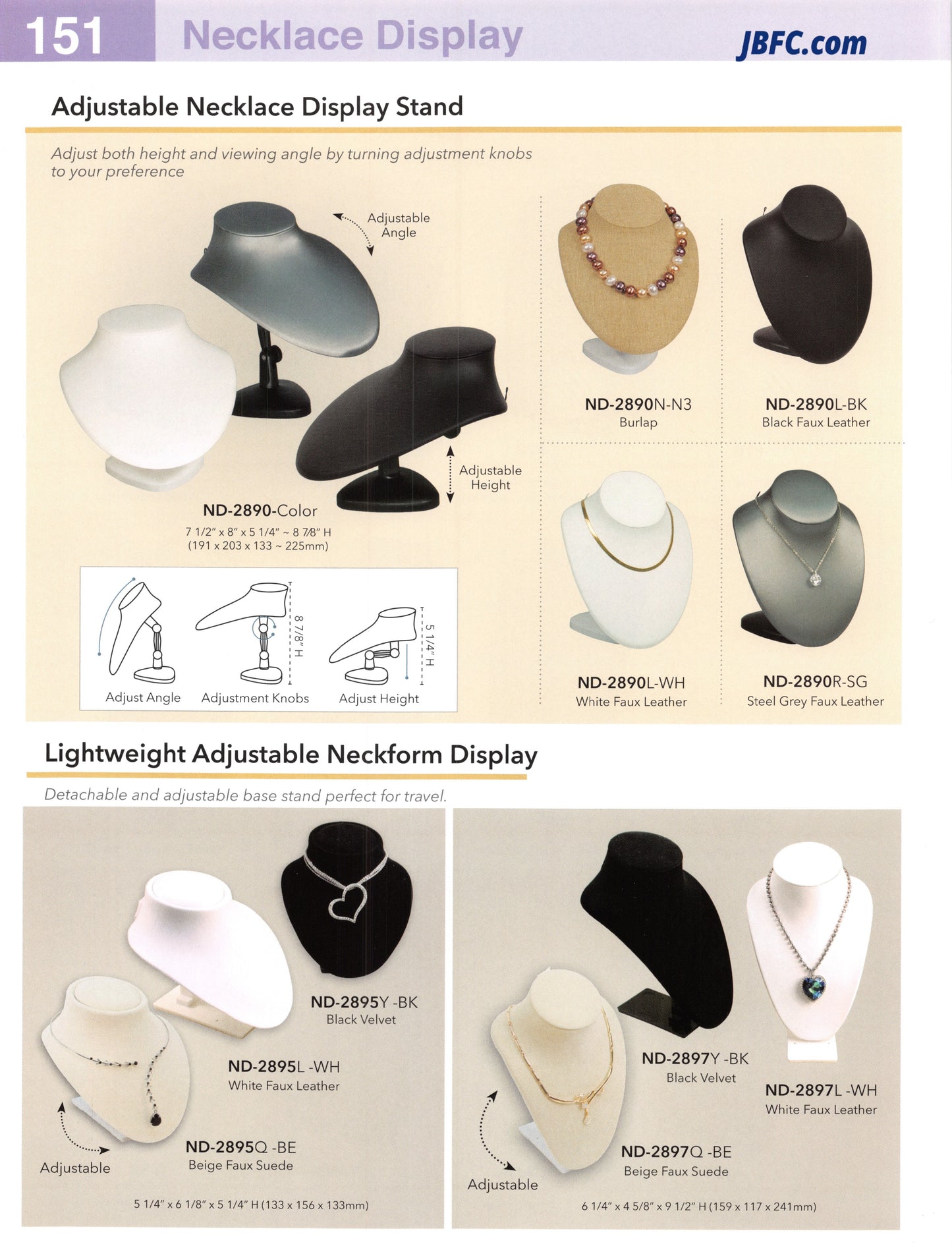 Lightweight Adjustable Neckform Display