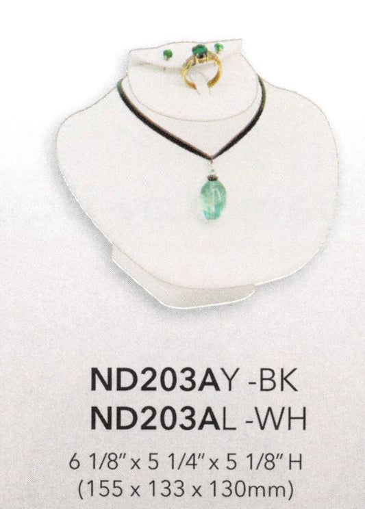 6-1/8 x 5-1/4 x 4-3/4 h combo neckform - white faux