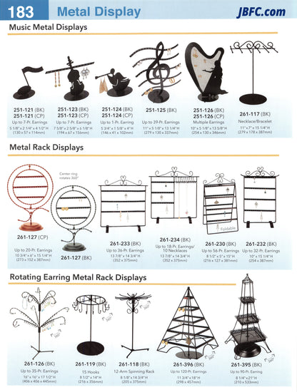 Rotating Earring Metal Rack Displays