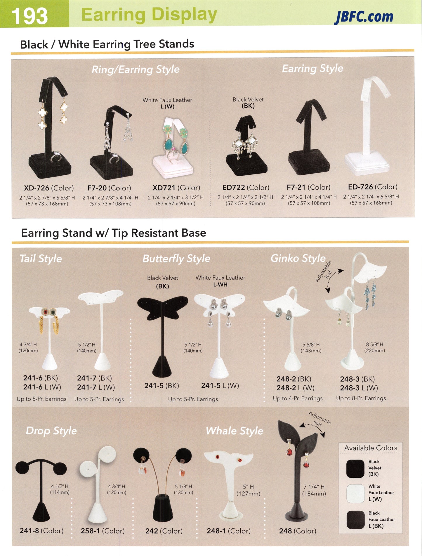 Earring Stand With Tip Resistant Base