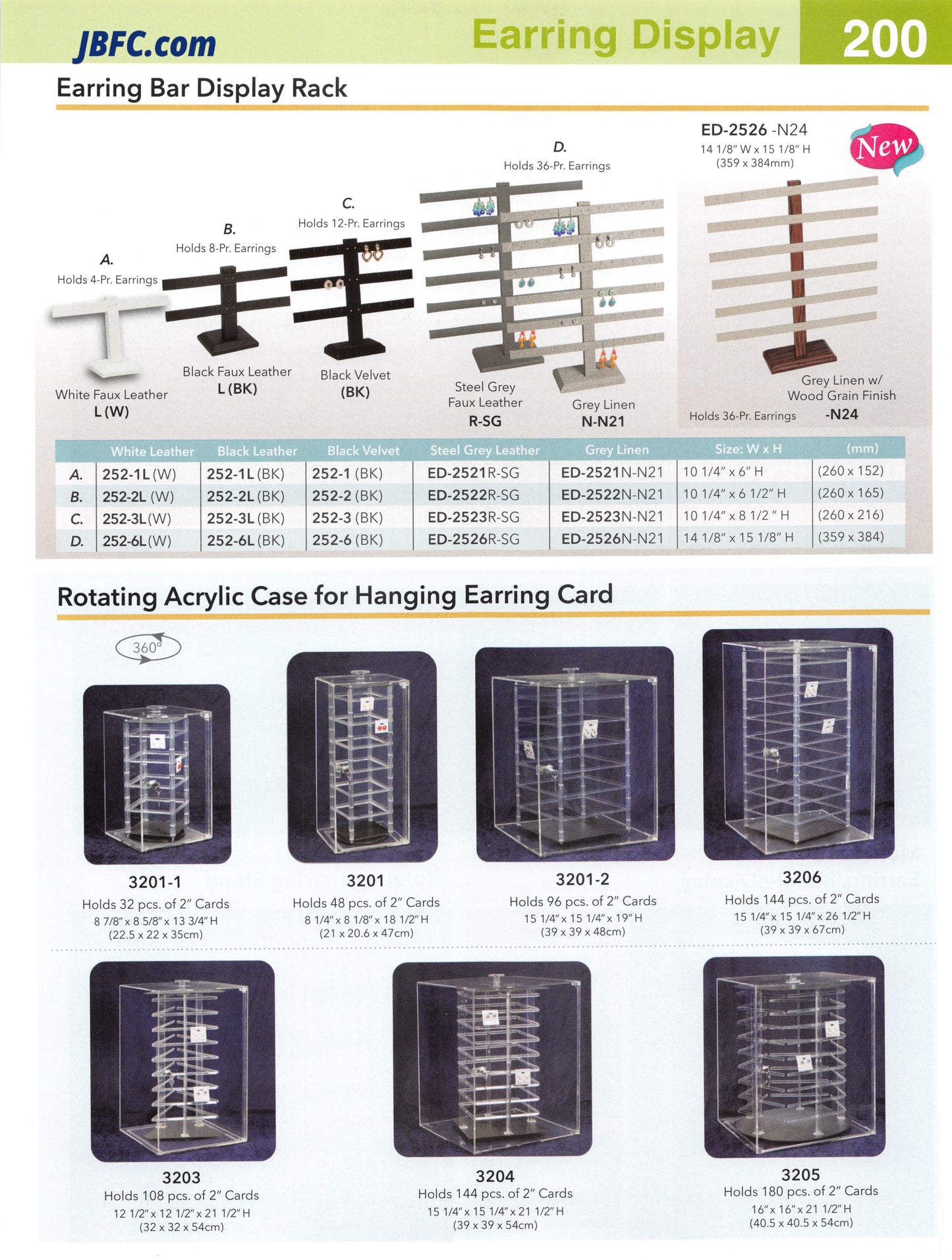 Earring Bar Display Rack