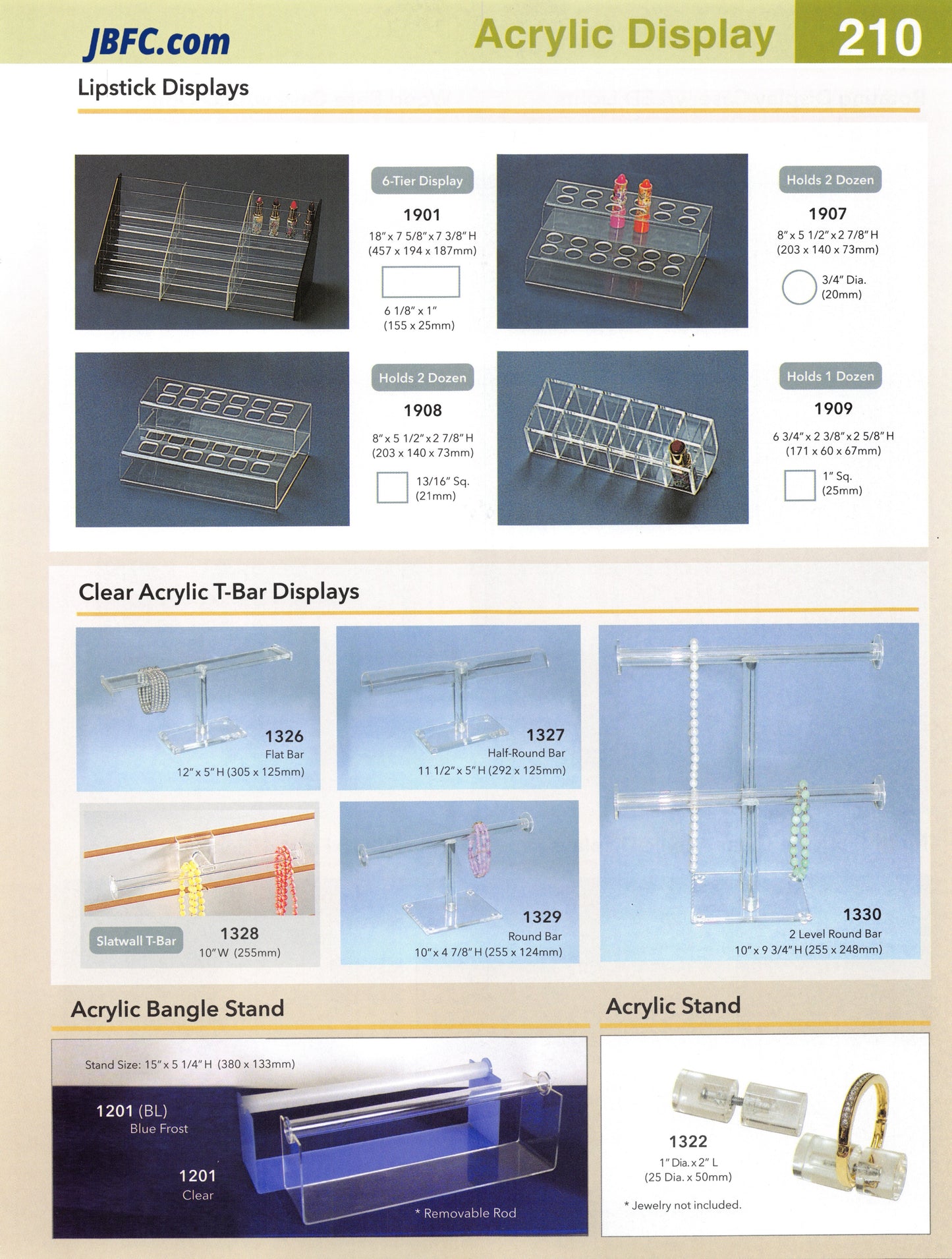 Clear Acrlic T-Bar Displays