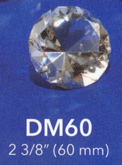 Cristales acrílicos tallados con diamantes