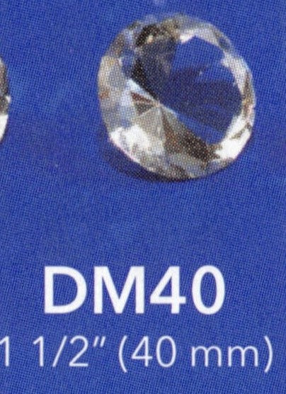 Cristales acrílicos tallados con diamantes