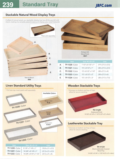 Stackble Natural Wood Display Trays