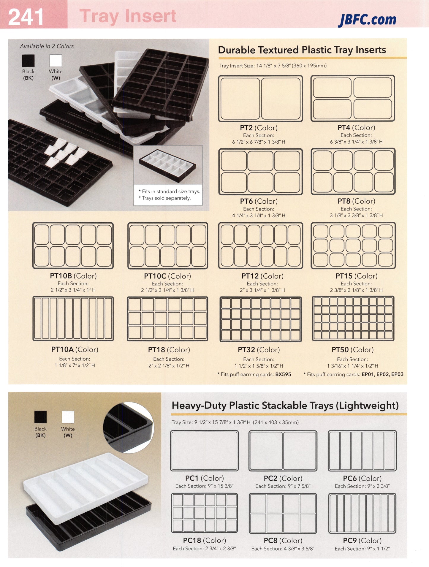 Durable Textured Platic Tray Inserts