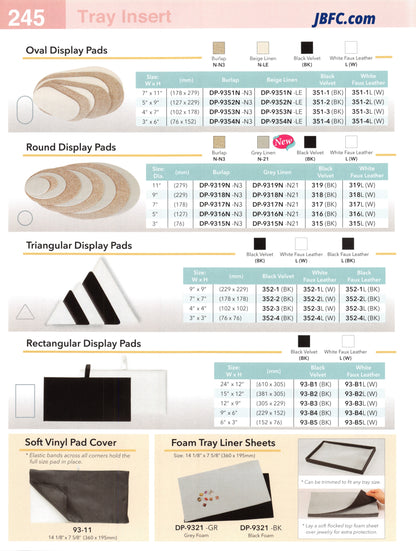 Rectangular Display Pads