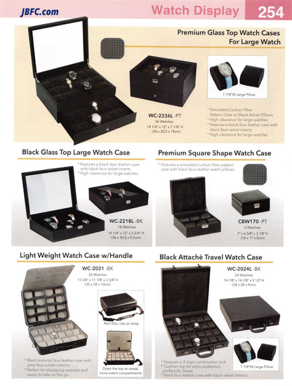 Black Attache Travel Watch Case