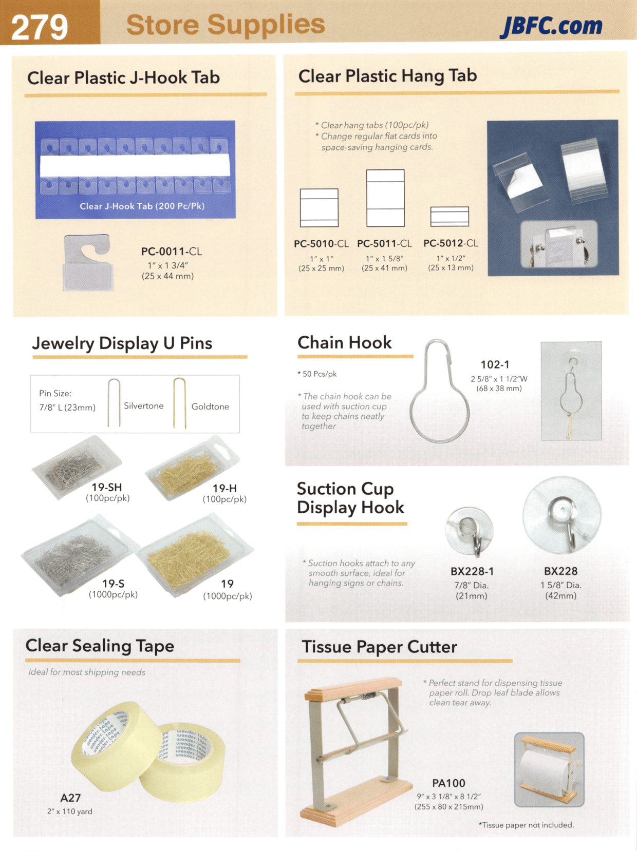 Clear Plastic Hang Tab