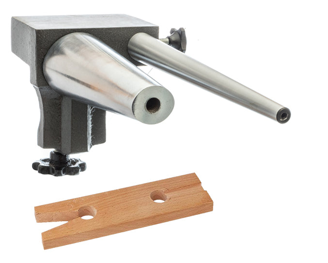 Clamp-On Bench Anvil Set (Wooden Pin/Ring Mandrel/Round Bracelet Mandrel)