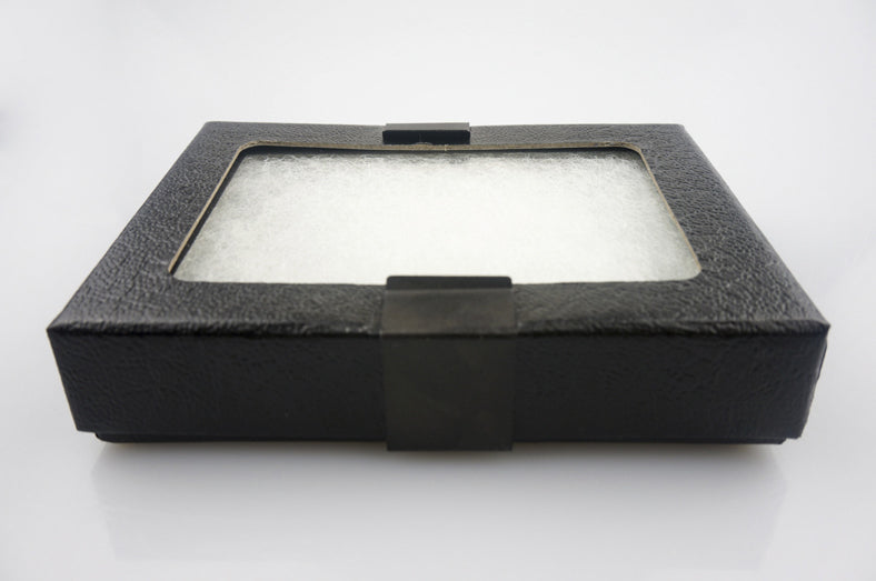 Glass Top Riker Display Box With Metal Clips