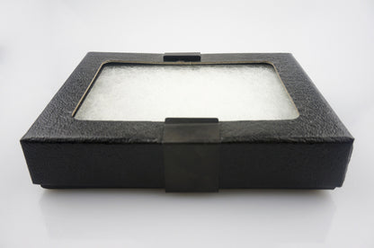 Glass Top Riker Display Box With Metal Clips