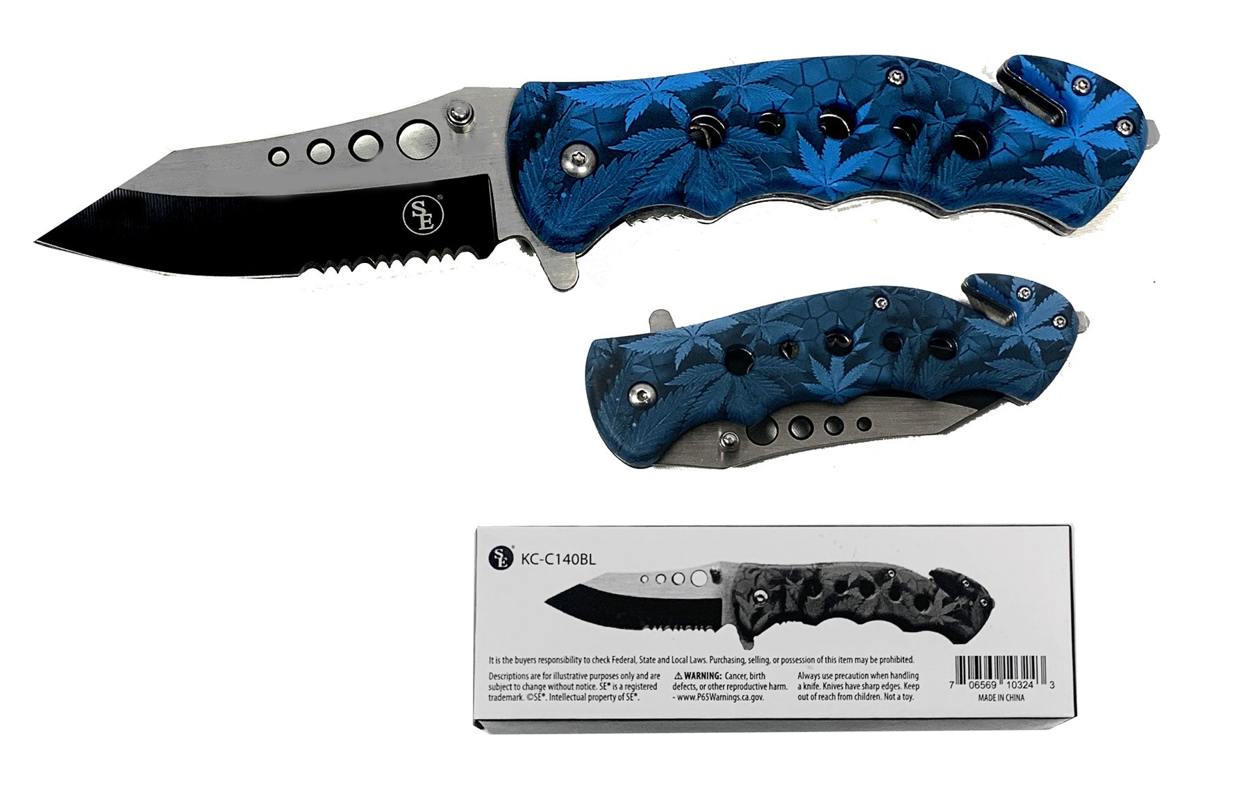 4.5"/Spring Assisted Dragon Design Tanto Point Blade Pocket Knife, Clip/Window Breaker/Seatbelt Cutter