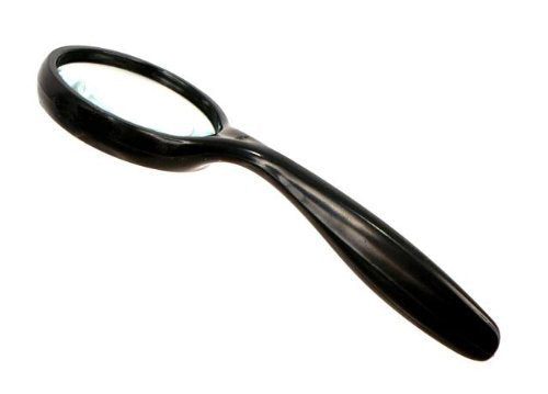 Glass Lens Curved Handle Hand Held Magnifier