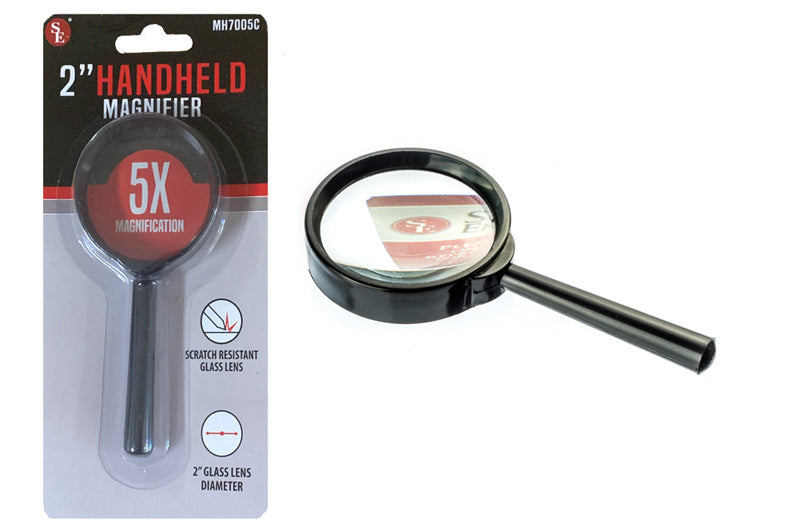 Glass Lens Hand Held Magnifier, Carded