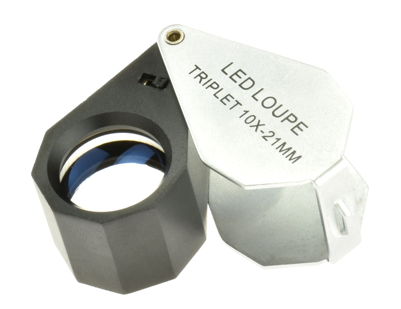 10x21mm Triplet Illuminated Jewelers Loupe