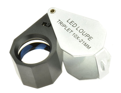 10x21mm Triplet Illuminated Jewelers Loupe