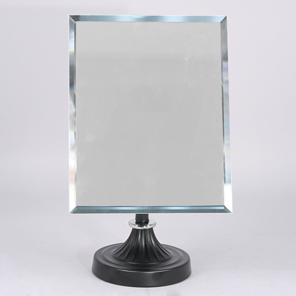 Adjustable Mirror w/ Metal Base — Rectangular — 8 3/4 x 5 1/2 x 15 3/4" H — Black Finish