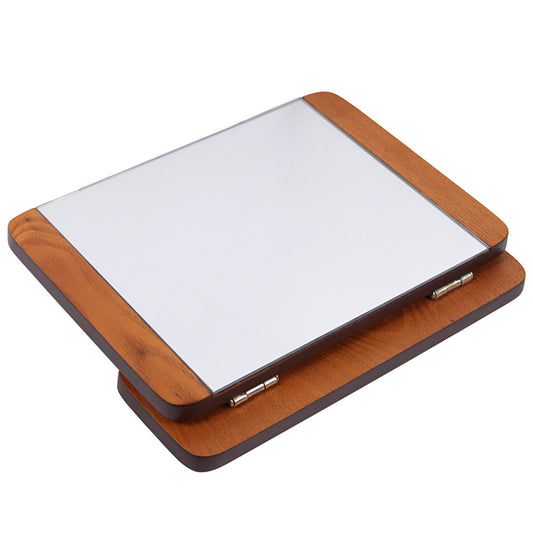 Small Wooden Folding Mirror — Vintage Wood — 10 1/2 x 3 1/4 x 7 1/2" H — Vintage Wood