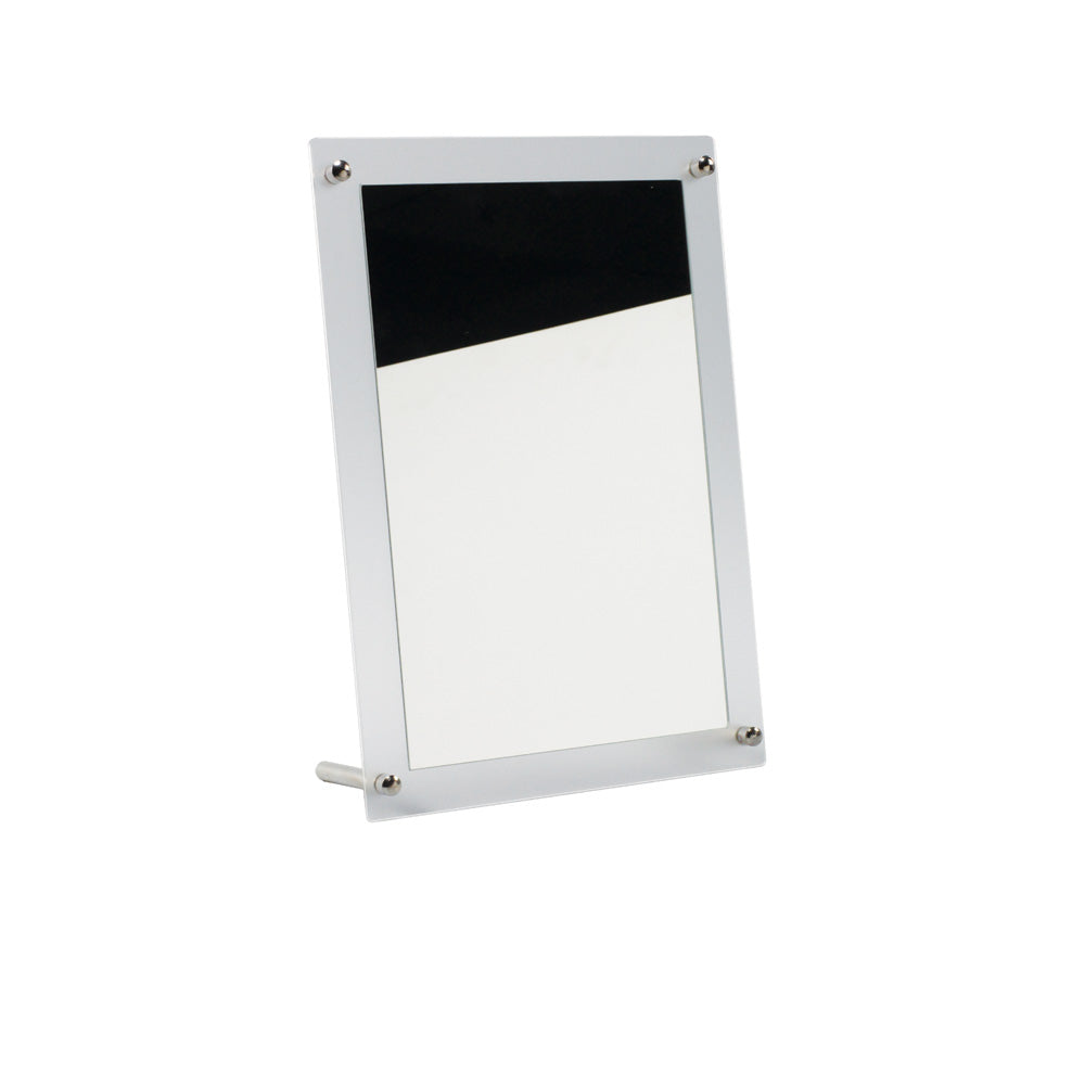 Acrylic Frame Mirror — White Frosted