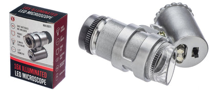 16X Illuminated Adjustable Focus Mini Microscope