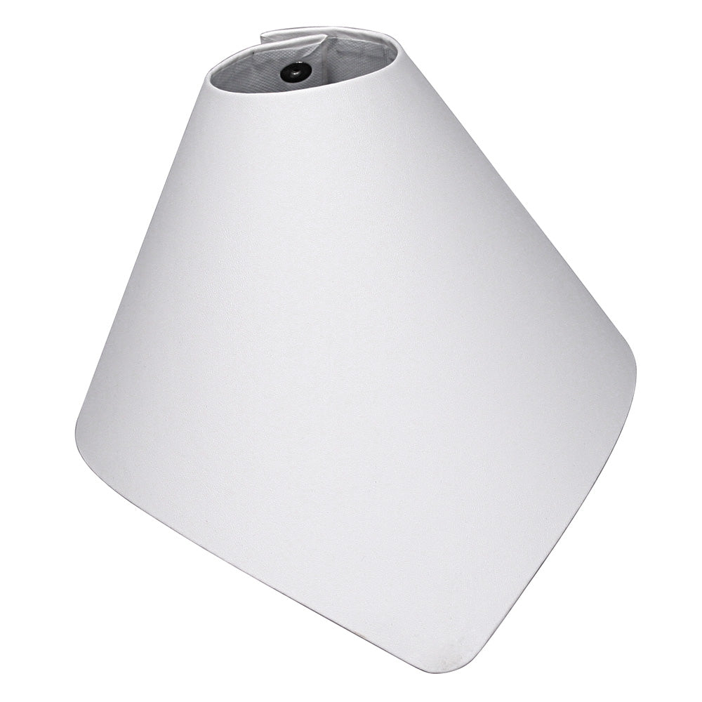 Foldable Cone Necklace Display — White Faux Leather