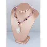 Classic Neckform — 6" H — Steel Pink Faux Leather