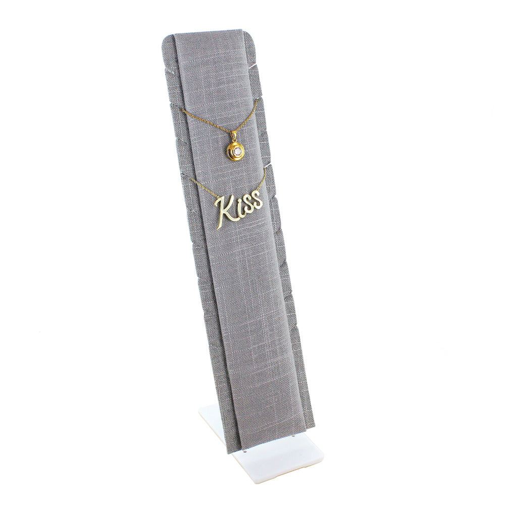 Multi-Necklace Stand — Grey Linen
