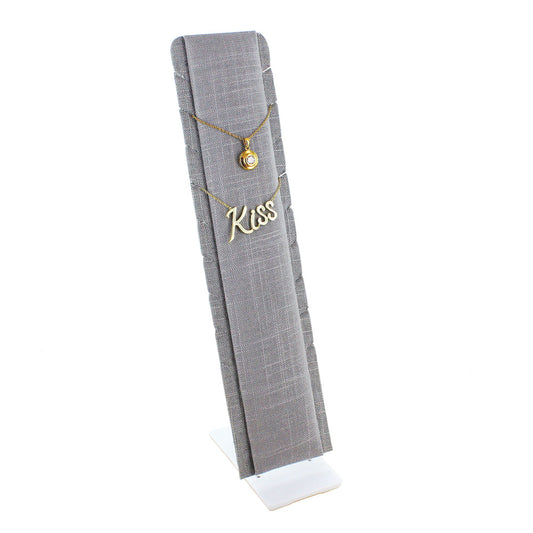 Multi-Necklace Stand — Grey Linen