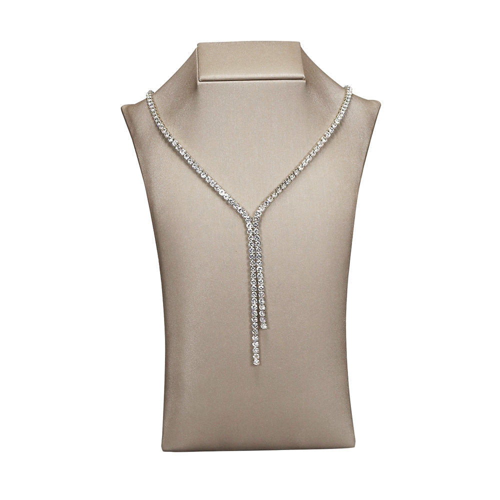Modern Neckform — Curved Shoulder — 7 3/4" H — Luna Gold Faux Leather