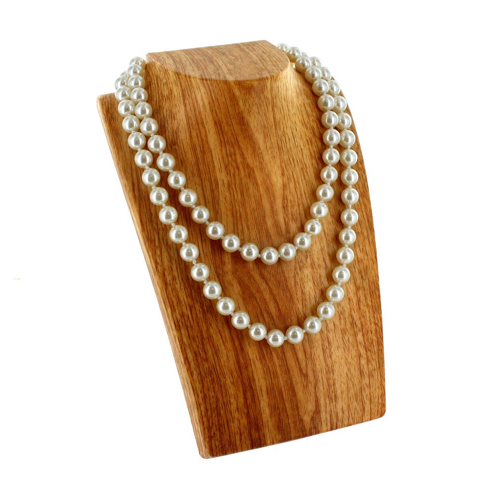 Retractable Neckform — Short — Plastic Wood Pattern