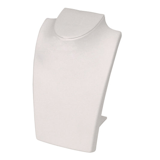 Retractable Neckform — Short — White Faux Leather