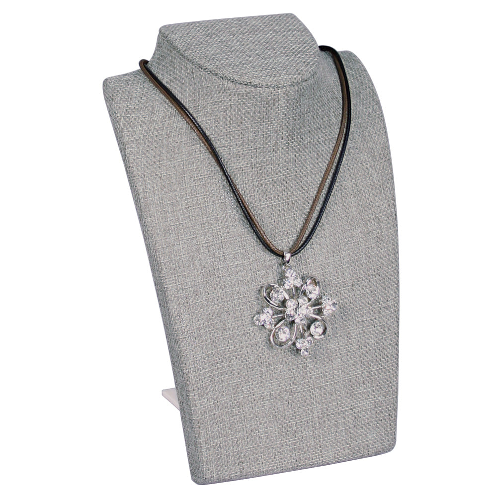 Retractable Neckform — Tall — Grey Linen