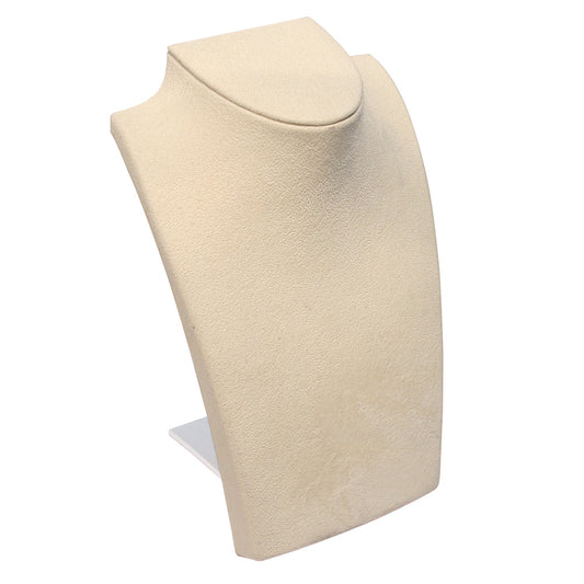Retractable Neckform — Short — Beige Faux Suede