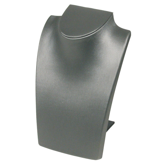 Retractable Neckform — Tall — Steel Grey Faux Leather