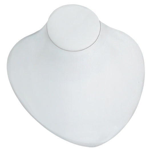 Lay-Down Bust — Oval Base — White Faux Leather