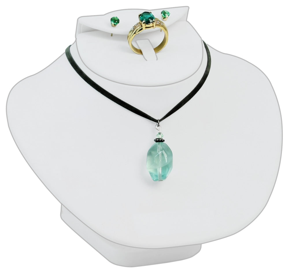 Combination Neckforms — 5 1/8" H — White Faux Leather