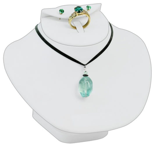 Combination Neckforms — 5 1/8" H — White Faux Leather