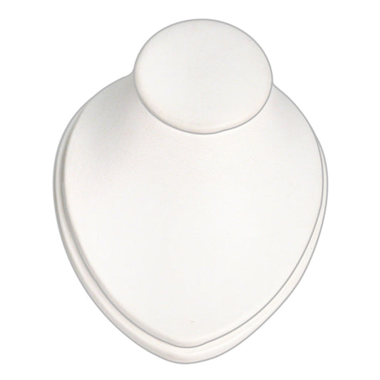 Mini Neckform Stand — 3 x 3 3/4 x 2 1/8" H — White Faux Leather