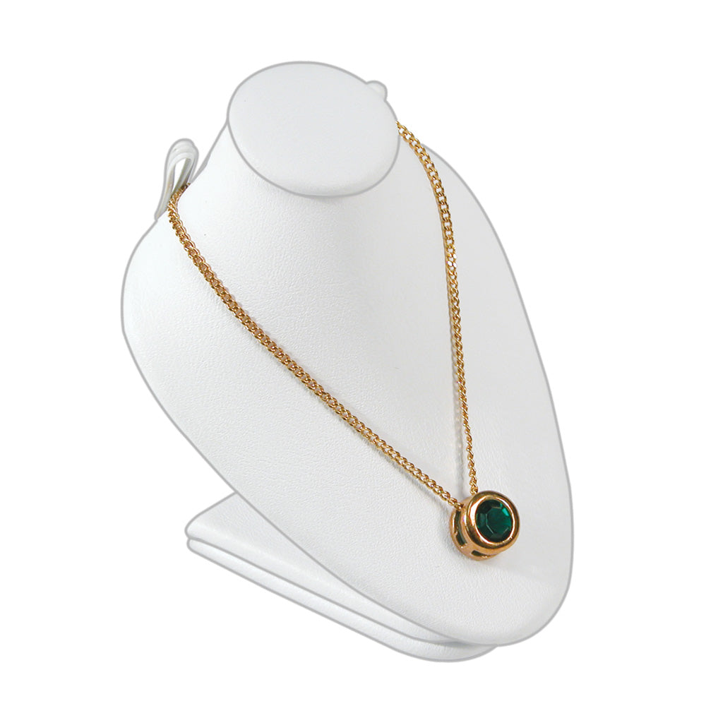 Mini Neckform Stand — 1 3/4 x 2 3/4 x 2 1/8" H — White Faux Leather