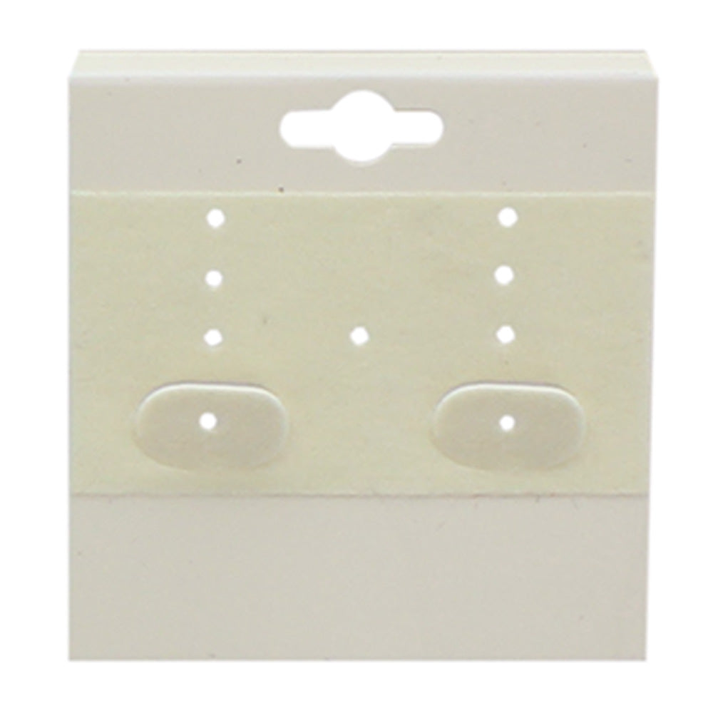 Hanging Earring Card — Plain (No Print) · 2 x 2" 3-Pair (51 x 51 mm) — Beige