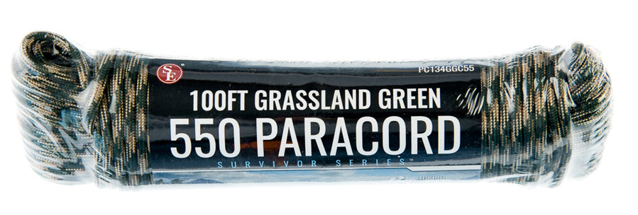 100' x 5/32" Black 7 Strand Paracord, Pull Strength 550 LBS