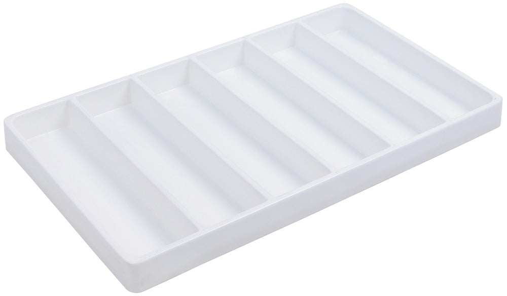 Heavy-Duty Plastic Stackable Trays (Lightweight) — 9 Sections — 9 x 1 1/2" each — White