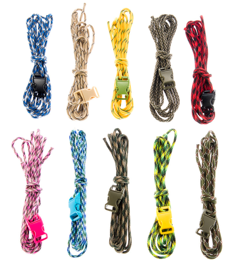 10-Piece Camo Paracord Bracelet Making Kit with Buckles